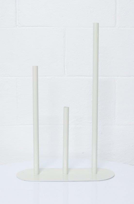 White 3 Stem Vase