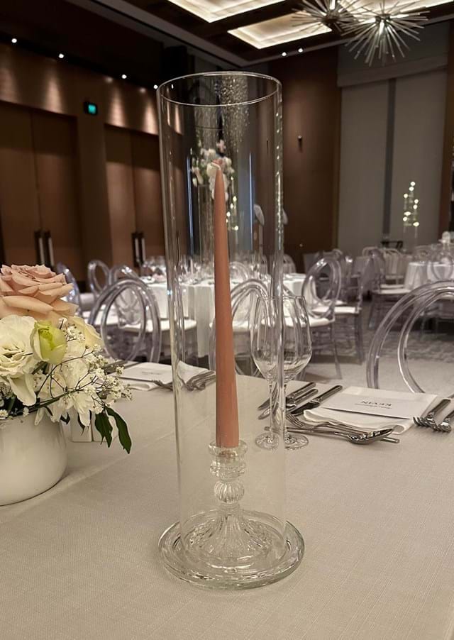 Glass Taper Candle Holder