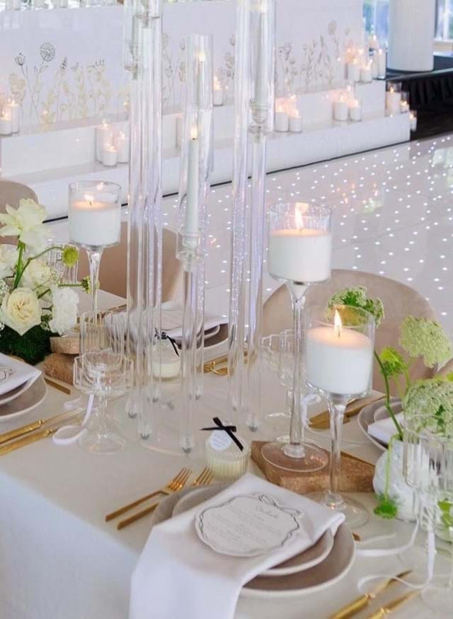 Stemmed Powder Candles